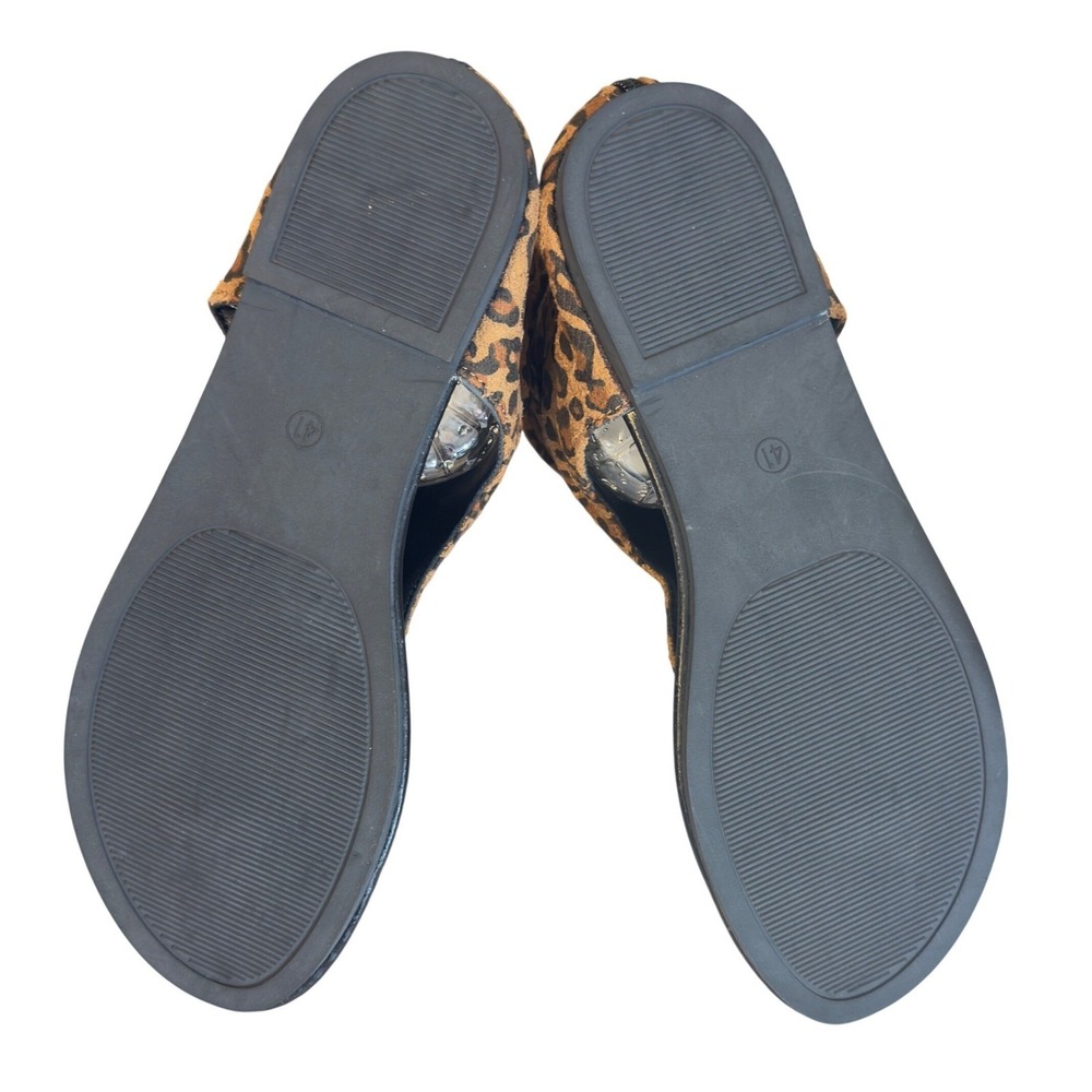 553 | NIB Leopard Print Gladiator Sandals Womens Size 10 Boho Ankle Cuff - Picture 5 of 7